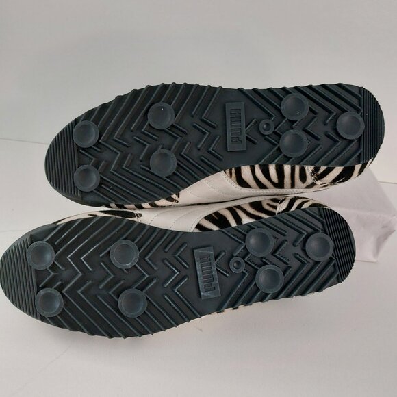 Puma Sneakers 8 Arizona Speedcat Zebra Stripes Black White Retro Pony Hair NEW - Picture 8 of 10